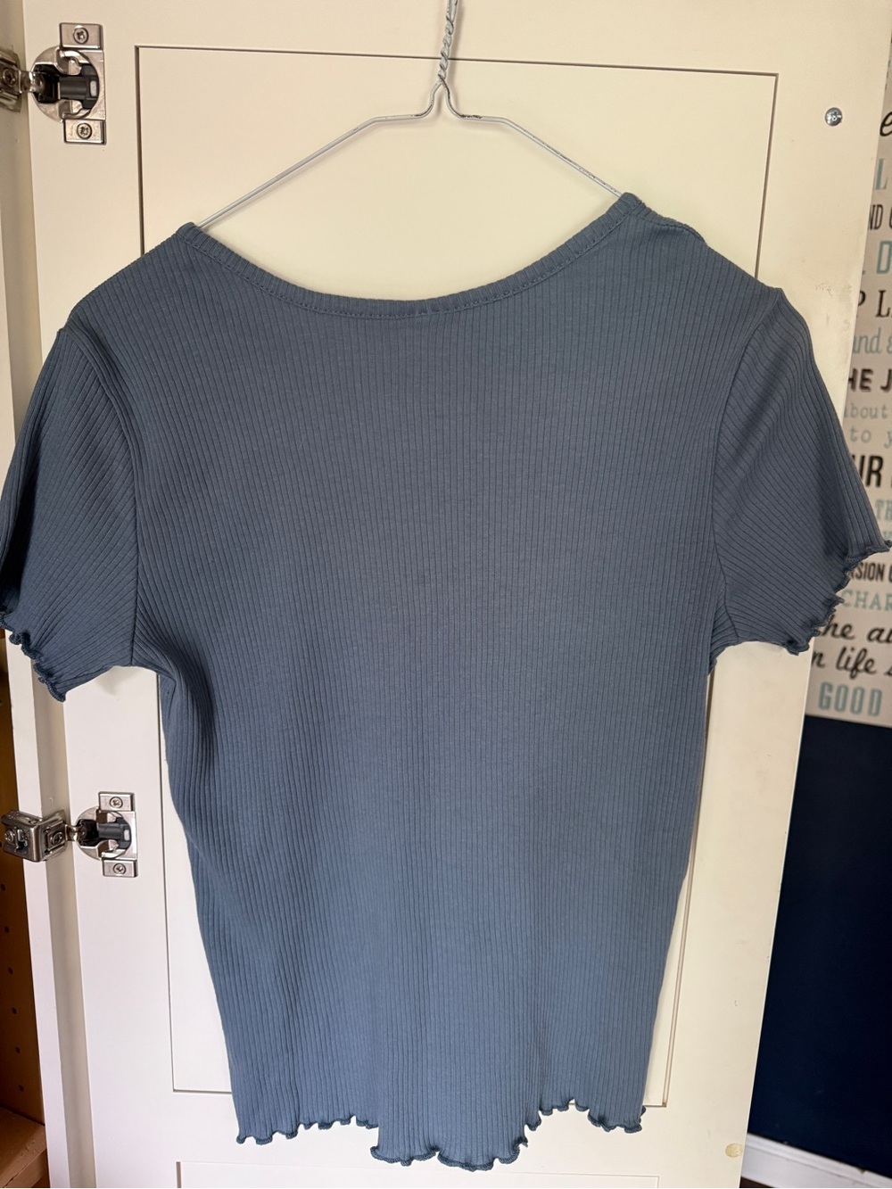 art class Ribbed Short-Sleeve Tee in Slate Blue Gray